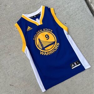 Adidas Blue and Yellow Basketball Jersey